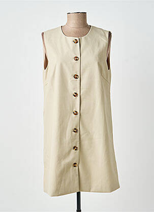 Veste chic fermeture boutonnée sur le devant beige LA PETITE ETOILE femme