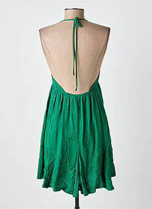 Robe courte coupe évasée fines bretelles vert LA PETITE ETOILE femme