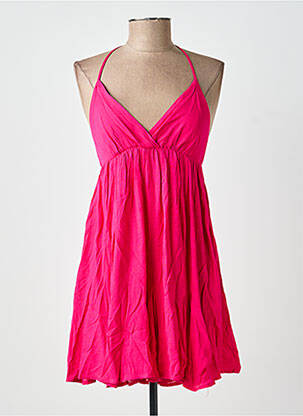 Robe courte coupe évasée fines bretelles rose LA PETITE ETOILE femme