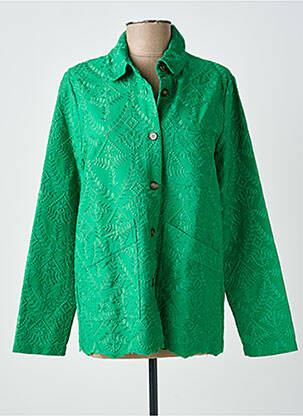 Veste casual coupe droite vert LA PETITE ETOILE femme