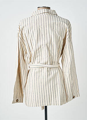 Veste casual poignets boutonnés avec fente beige LA PETITE ETOILE femme
