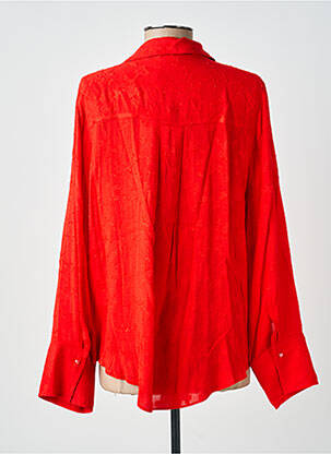 Chemisier tissage crêpe manches longues rouge NUMPH femme