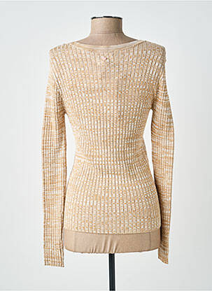 Pull tissage chiné manches longues beige NUMPH femme