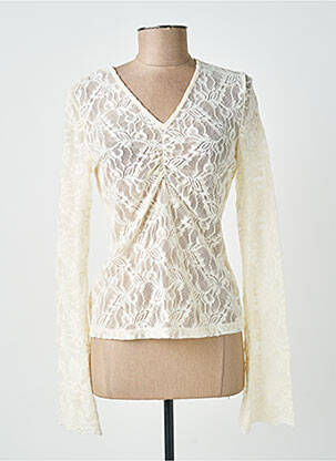 Top stretch manches longues beige NUMPH femme