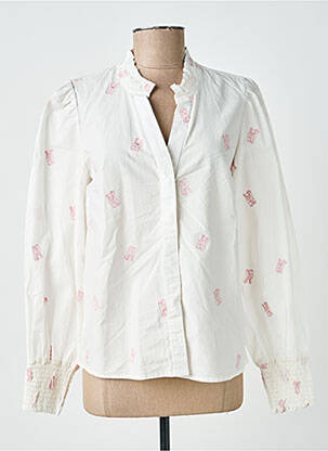 Chemisier coupe droite manches longues blanc NUMPH femme