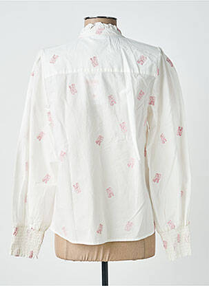 Chemisier coupe droite manches longues blanc NUMPH femme