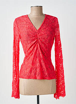 Top stretch manches longues rose NUMPH femme