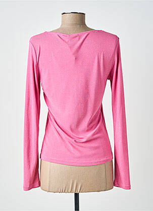 Top col carré manches longues rose NUMPH femme