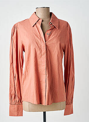 Chemisier coupe cintrée manches longues orange YUKA femme