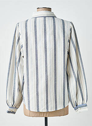 Chemisier tissage crêpe manches longues beige EMILIE.K femme