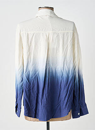 Chemisier coupe fluide manches longues bleu EMILIE.K femme