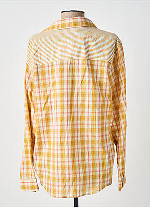 Chemisier tissage crêpe manches longues jaune EMILIE.K femme