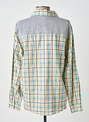 Chemisier tissage crêpe manches longues bleu EMILIE.K femme