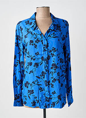 Chemisier imprimé fleurs manches longues bleu LA PETITE ETOILE femme