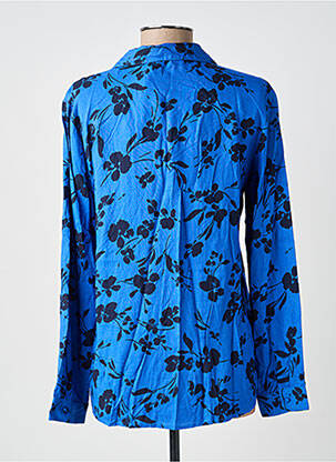 Chemisier imprimé fleurs manches longues bleu LA PETITE ETOILE femme