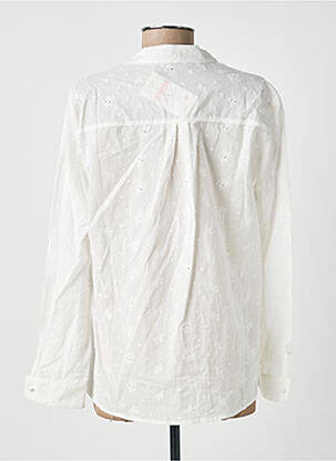 Chemisier col mao manches longues blanc ANDY & LUCY femme