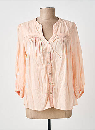 Chemisier tissage crêpe manches 3/4 rose LA PETITE ETOILE femme