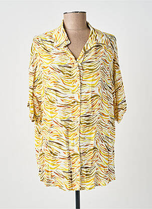 Chemisier manches courtes manches courtes jaune ARTLOVE femme