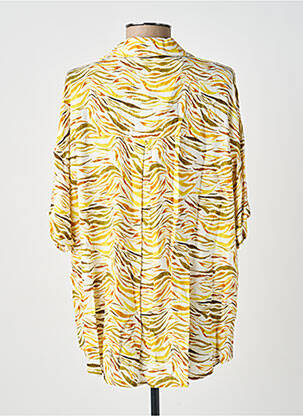 Chemisier manches courtes manches courtes jaune ARTLOVE femme