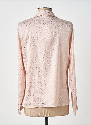 Chemisier tissage crêpe manches longues rose ANDY & LUCY femme