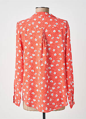 Chemisier imprimé fleurs manches longues rouge ANDY & LUCY femme