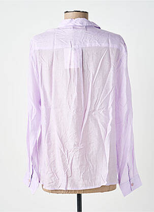 Chemisier tissage popeline manches longues violet LA PETITE ETOILE femme