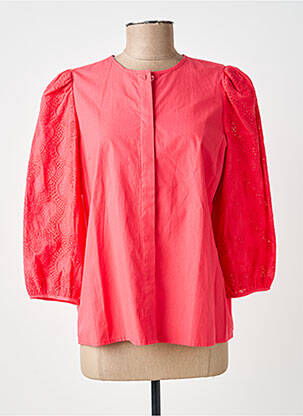 Chemisier coupe droite manches 3/4 rouge NUMPH femme