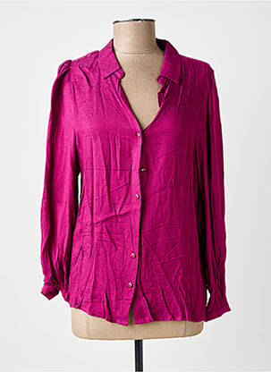 Chemisier coupe fluide manches longues violet LA PETITE ETOILE femme