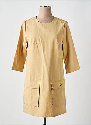 Robe courte manches 3/4 manches 3/4 beige LA PETITE ETOILE femme