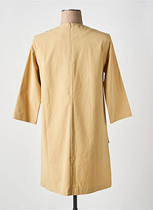 Robe courte manches 3/4 manches 3/4 beige LA PETITE ETOILE femme