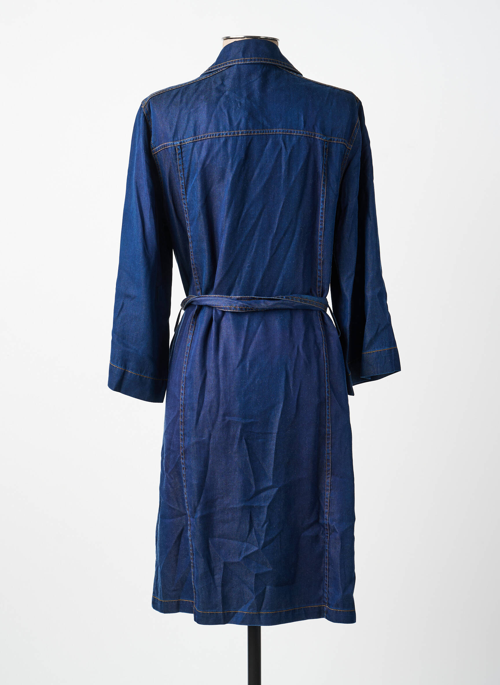 Robe mi-longue manches 3/4 manches 3/4 bleu NUMPH femme