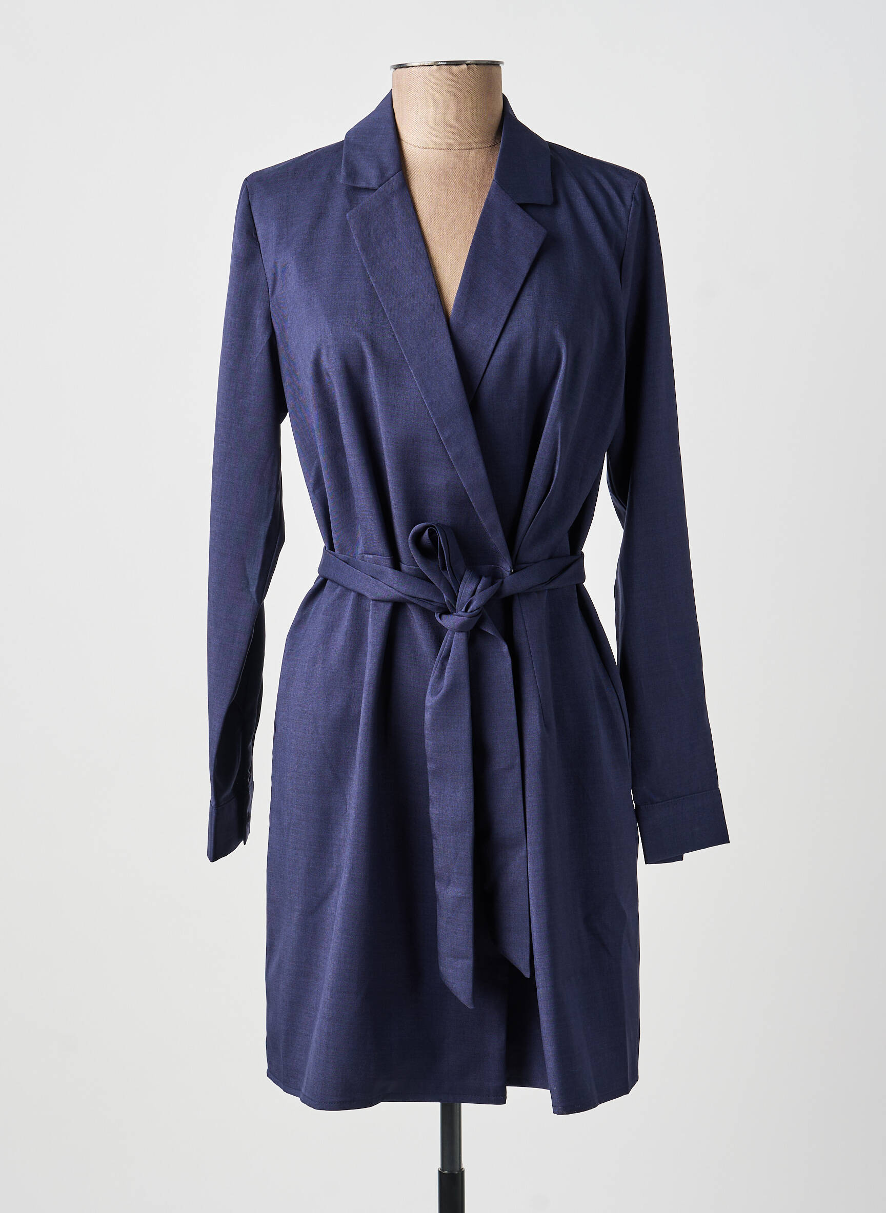 Robe courte manches longues manches longues bleu LA PETITE ETOILE femme