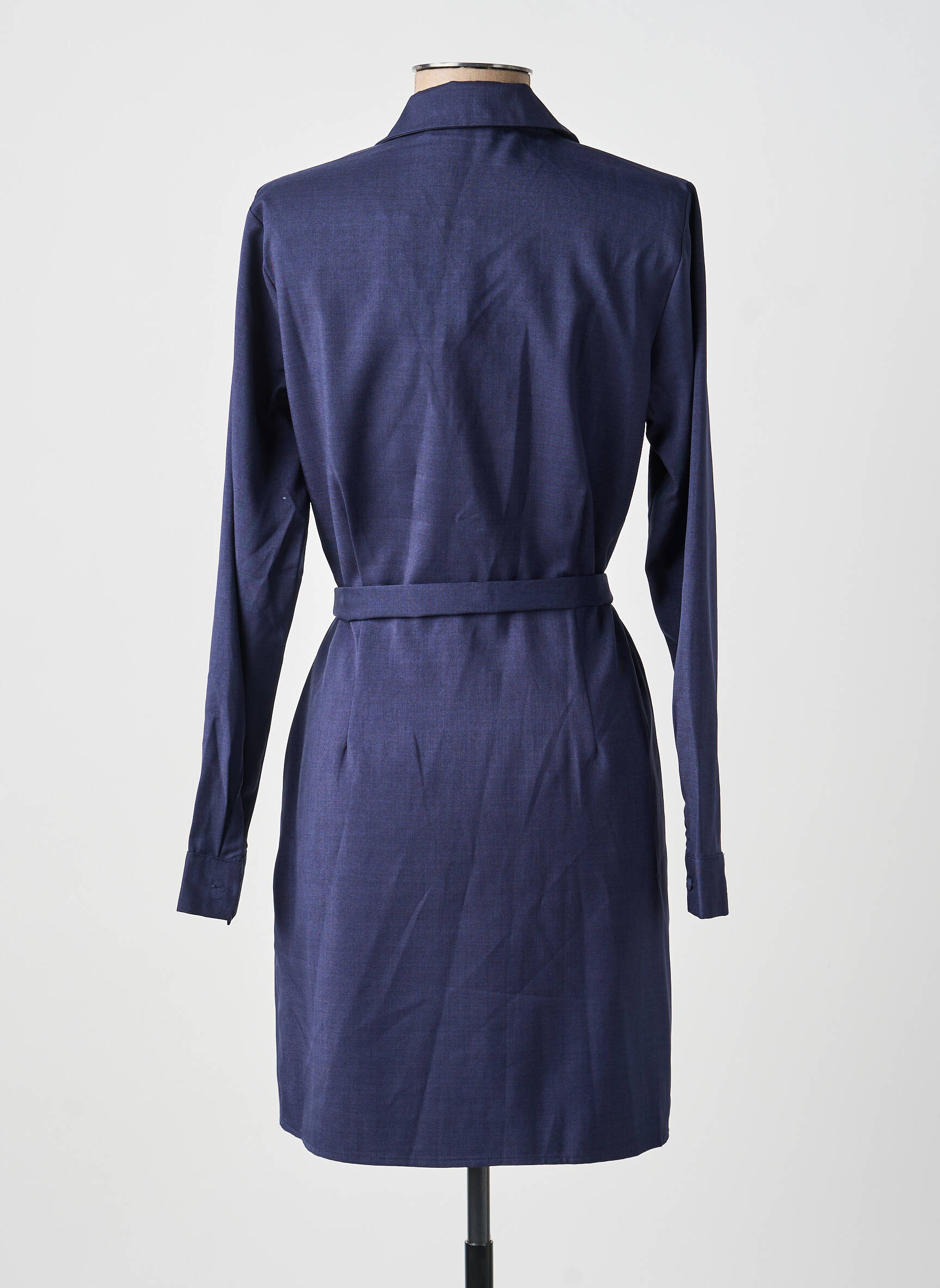 Robe courte manches longues manches longues bleu LA PETITE ETOILE femme