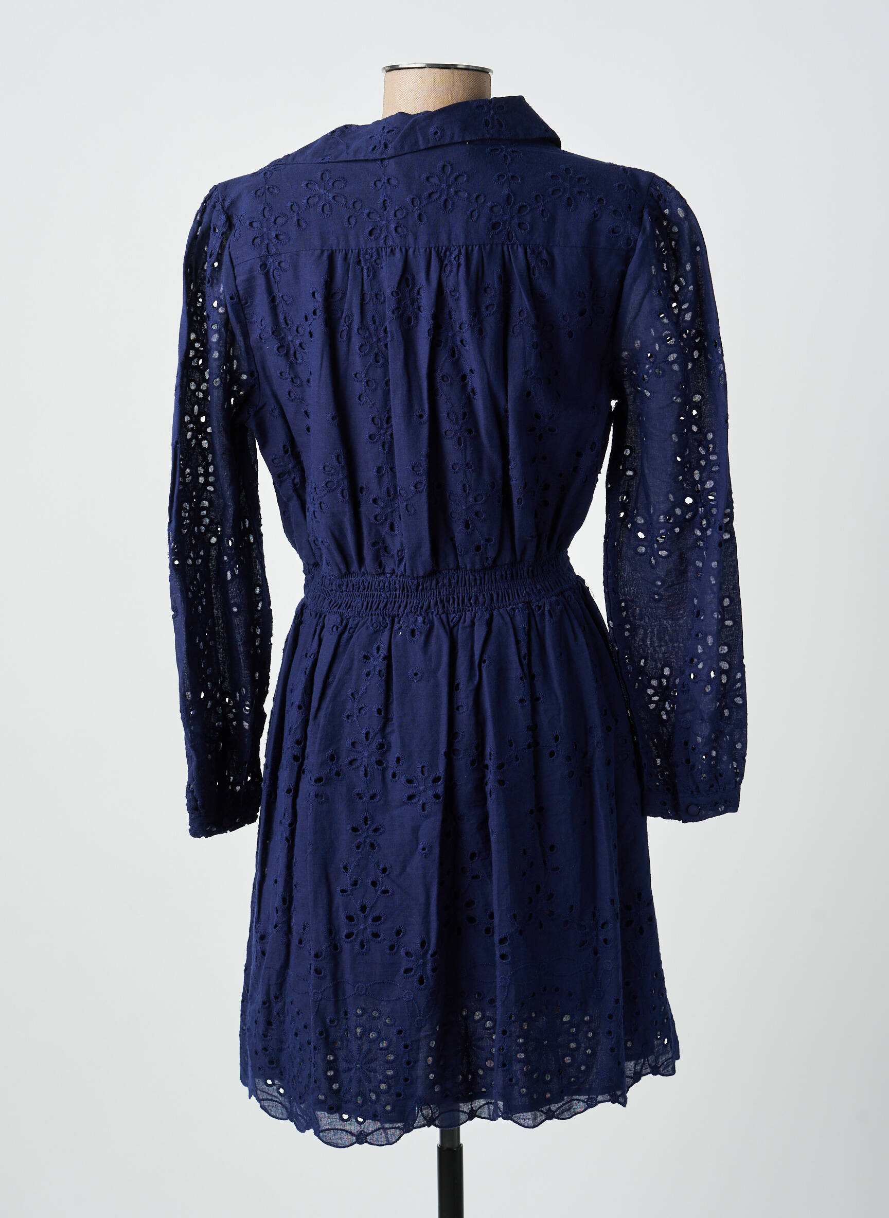 Robe courte manches longues manches longues bleu LA PETITE ETOILE femme