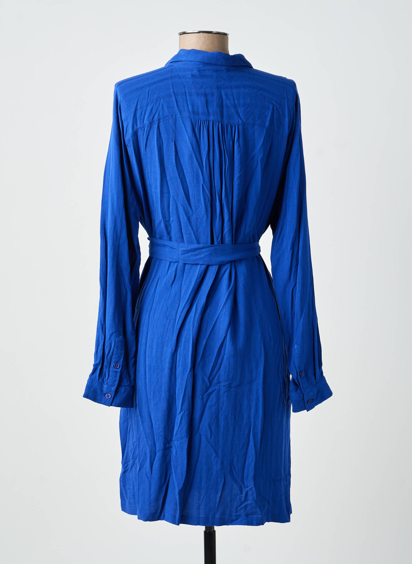 Robe courte manches longues manches longues bleu LA PETITE FRANCAISE femme