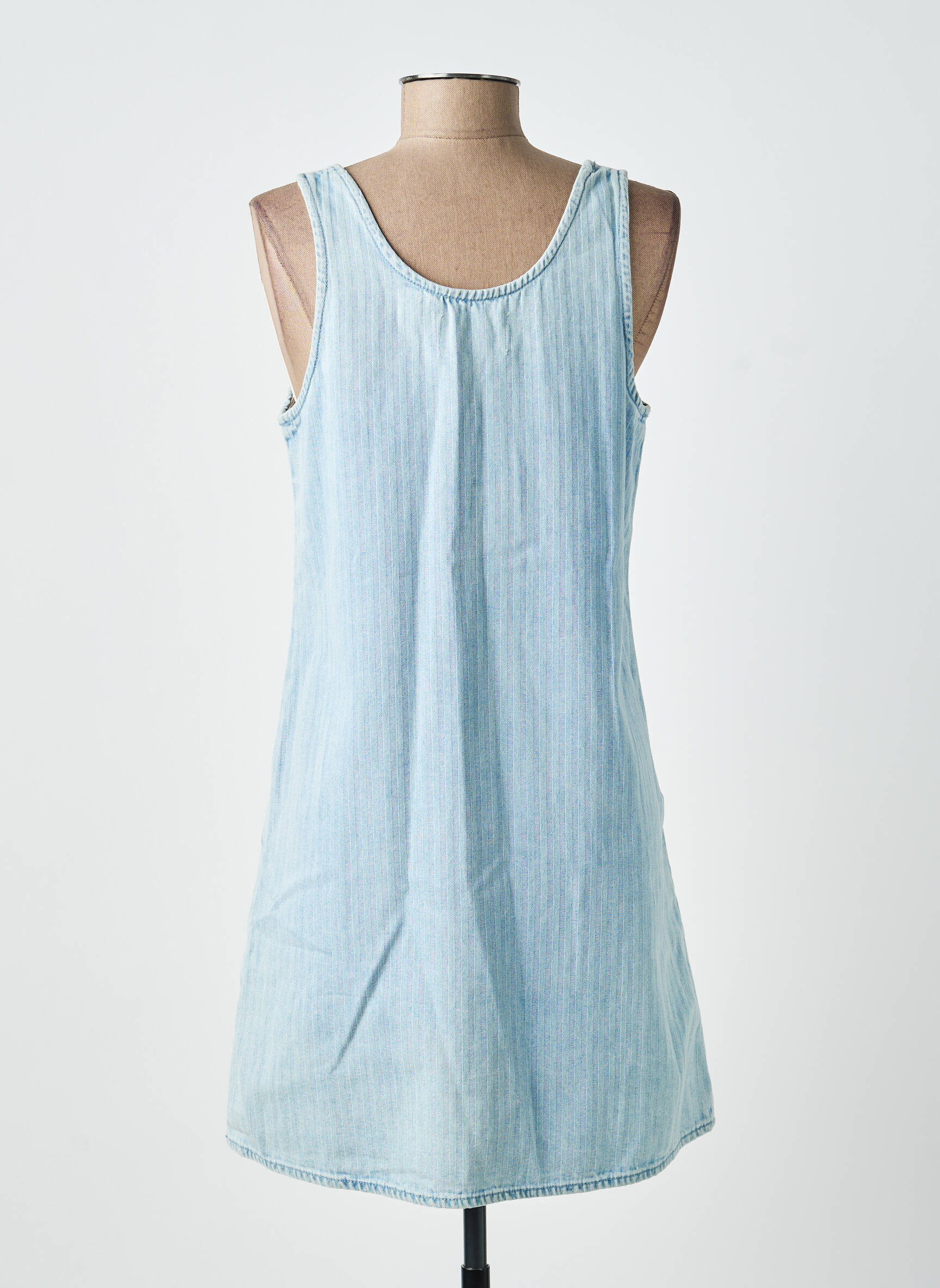 Robe courte sans manche sans manche bleu LA PETITE FRANCAISE femme