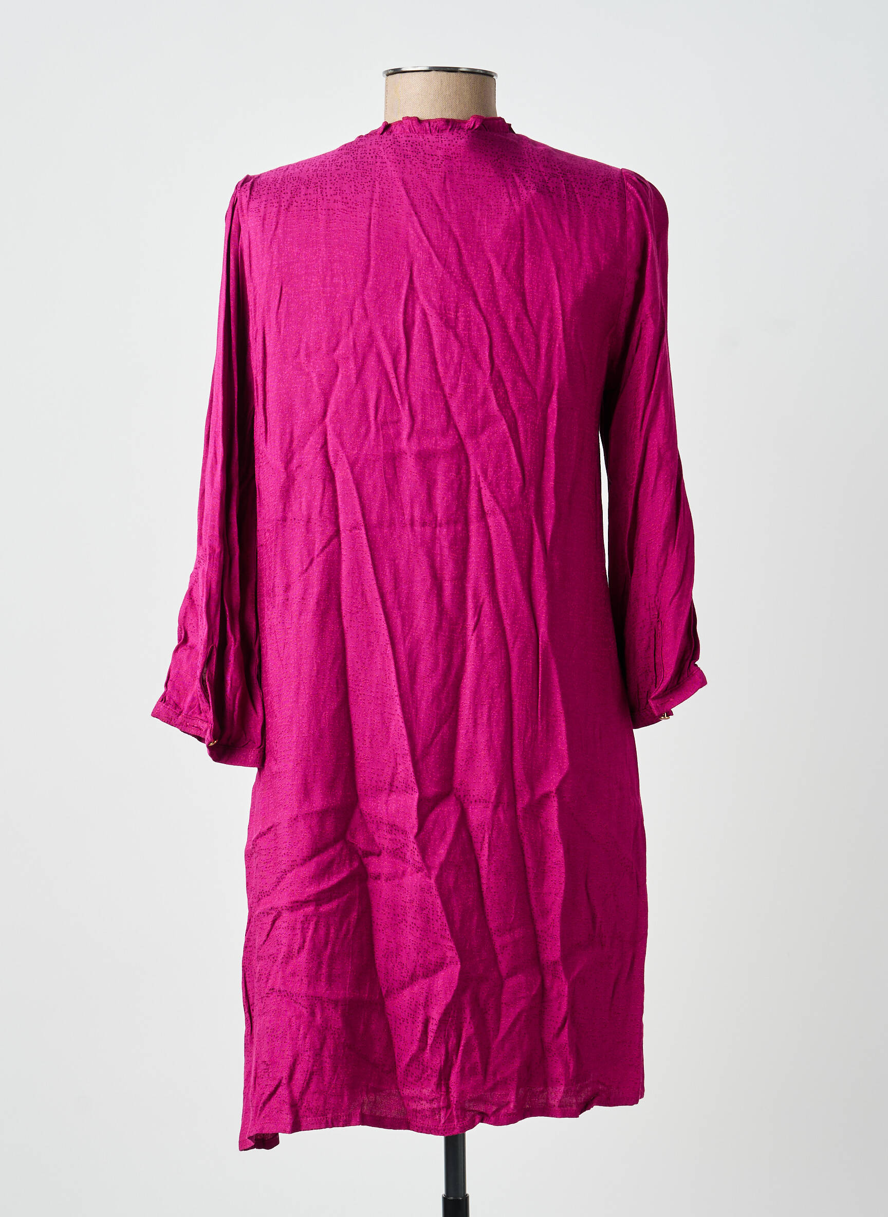 Robe courte manches longues manches longues rose LA PETITE FRANCAISE femme