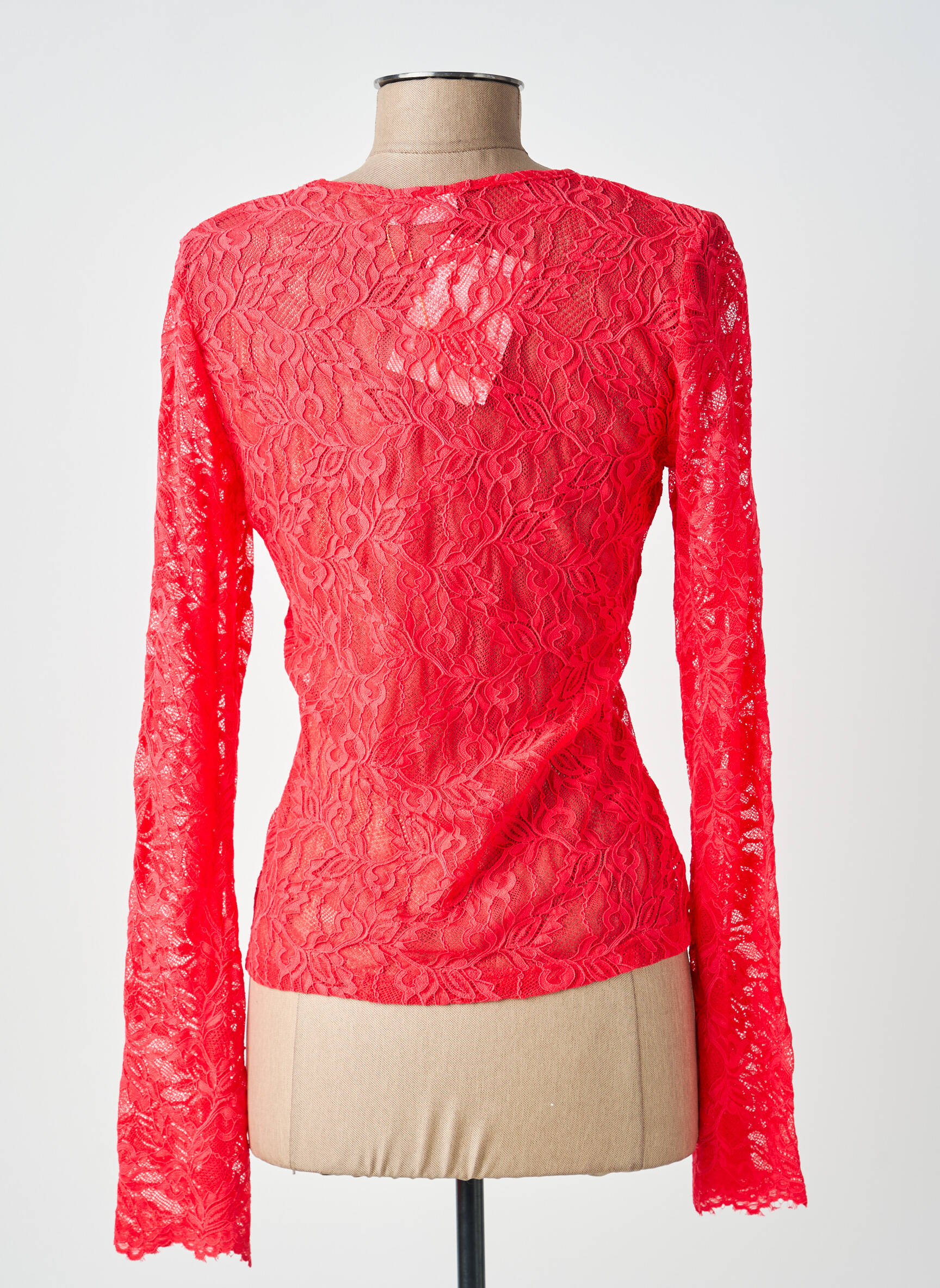 Top stretch manches longues rose NUMPH femme