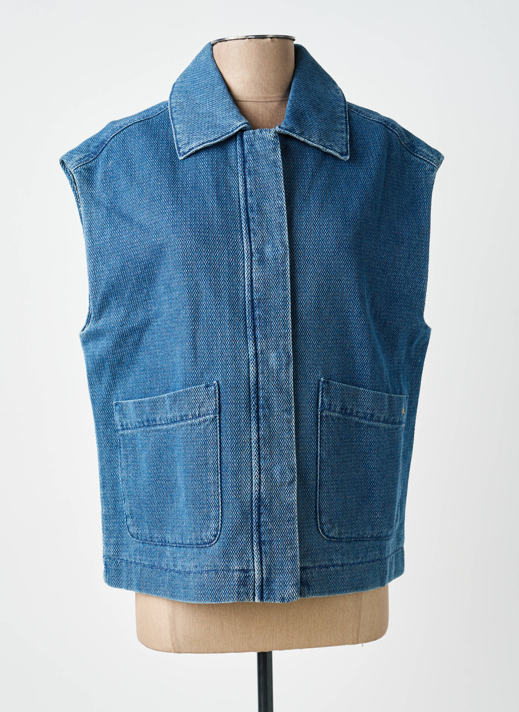 Veste casual coupe droite bleu LA PETITE ETOILE femme