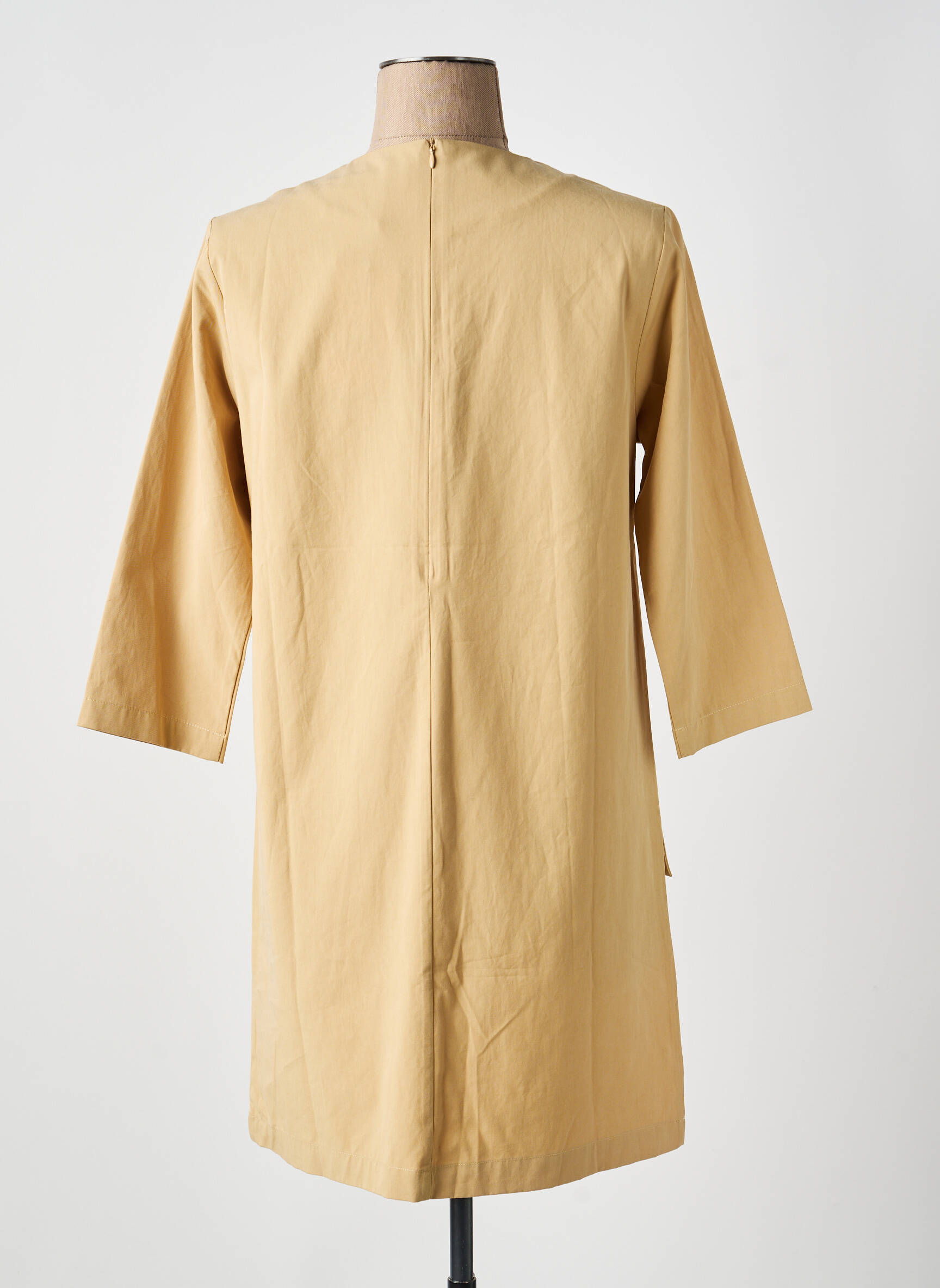 Robe courte manches 3/4 manches 3/4 beige LA PETITE ETOILE femme