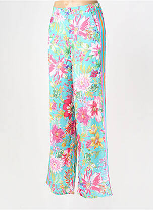 Pantalon large fermeture zippée sous rabat boutonné taille normale bleu ESQUALO femme