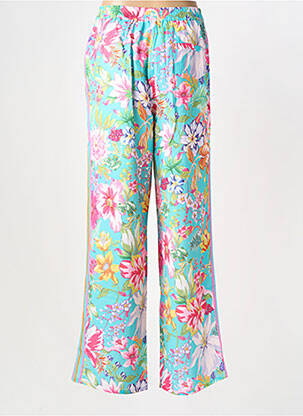 Pantalon large fermeture zippée sous rabat boutonné taille normale bleu ESQUALO femme