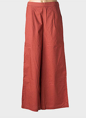 Pantalon large tissage popeline taille normale orange ZILCH femme