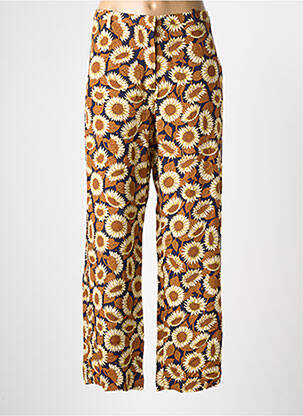 Pantalon droit taille à pinces taille normale marron NICE THINGS femme