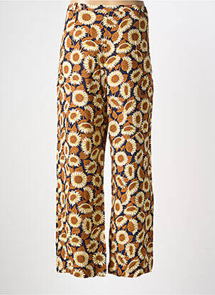 Pantalon droit taille à pinces taille normale marron NICE THINGS femme
