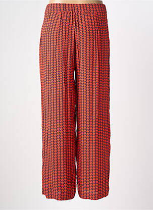 Pantalon droit tissage crêpe taille haute orange NICE THINGS femme