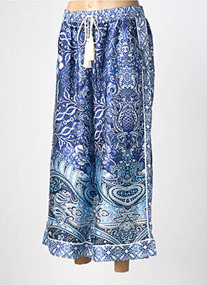 Pantalon large coupe fluide taille normale bleu MAT. femme