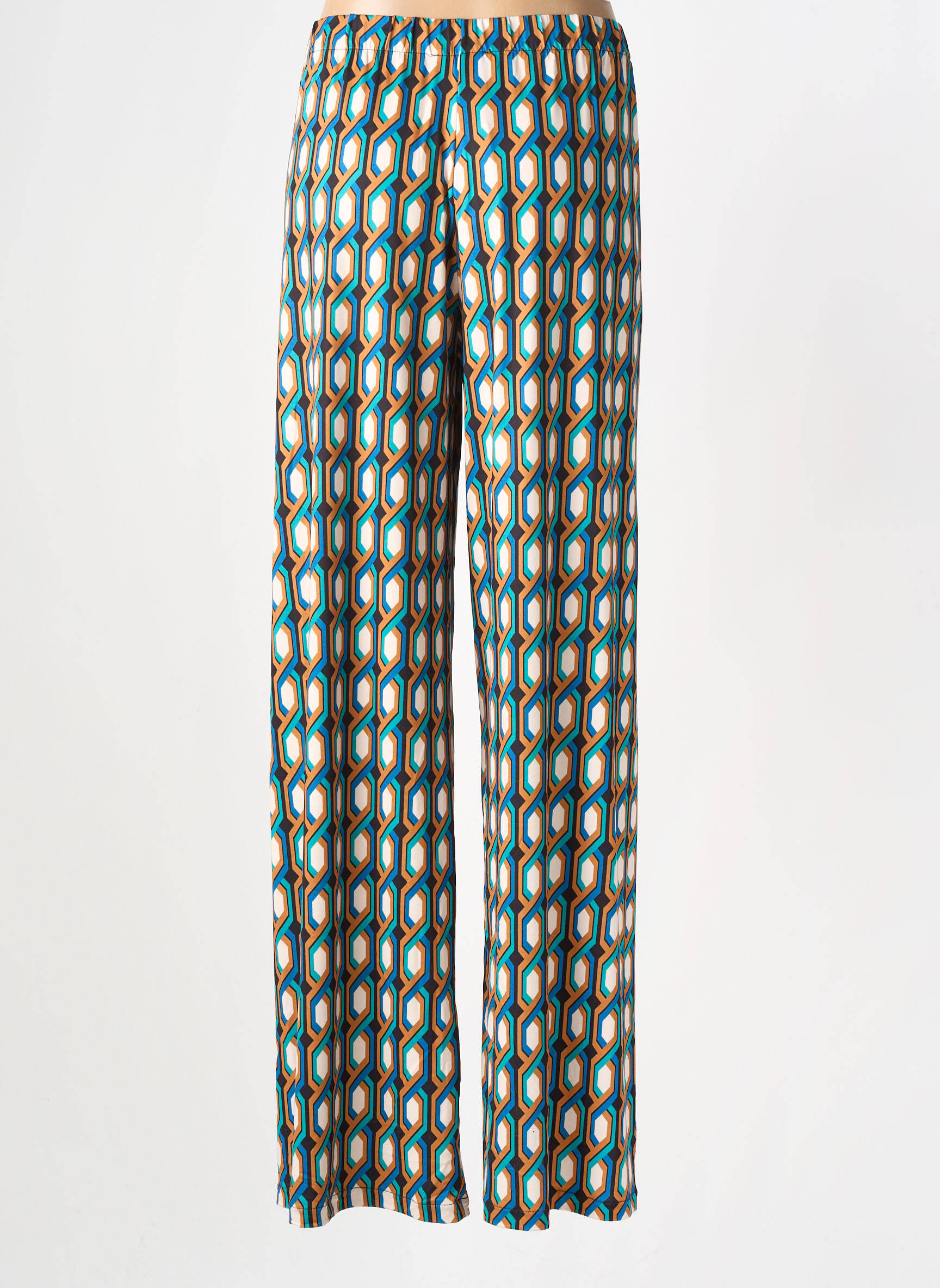 Pantalon large coupe fluide taille normale vert AN II VITO femme