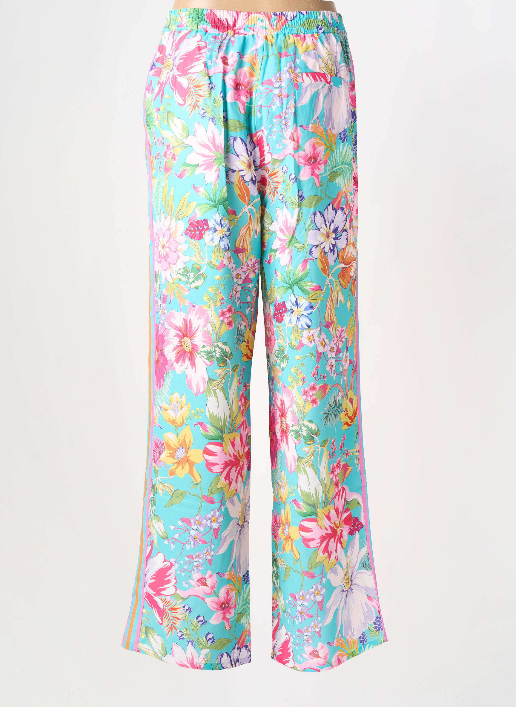 Pantalon large fermeture zippée sous rabat boutonné taille normale bleu ESQUALO femme