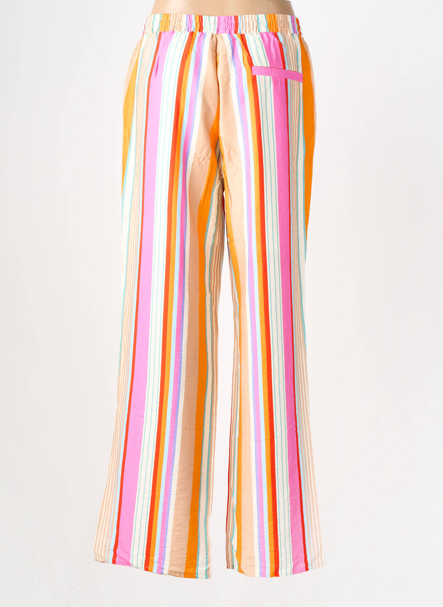 Pantalon large tissage crêpe taille normale rose ESQUALO femme